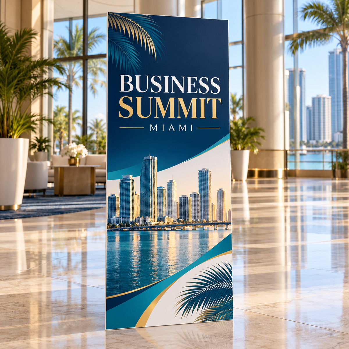 Conference Board 2 x 5 ft — full-color printed half-inch foamboard