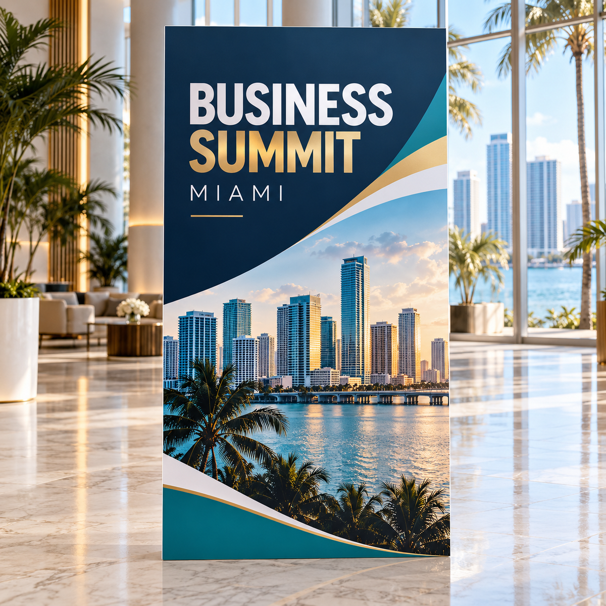 Conference Board 3 x 6 ft — full-color printed half-inch foamboard