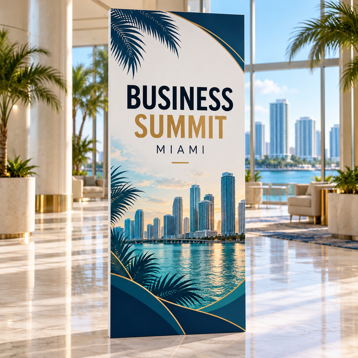 Conference Board 3 x 7 ft — full-color printed half-inch foamboard