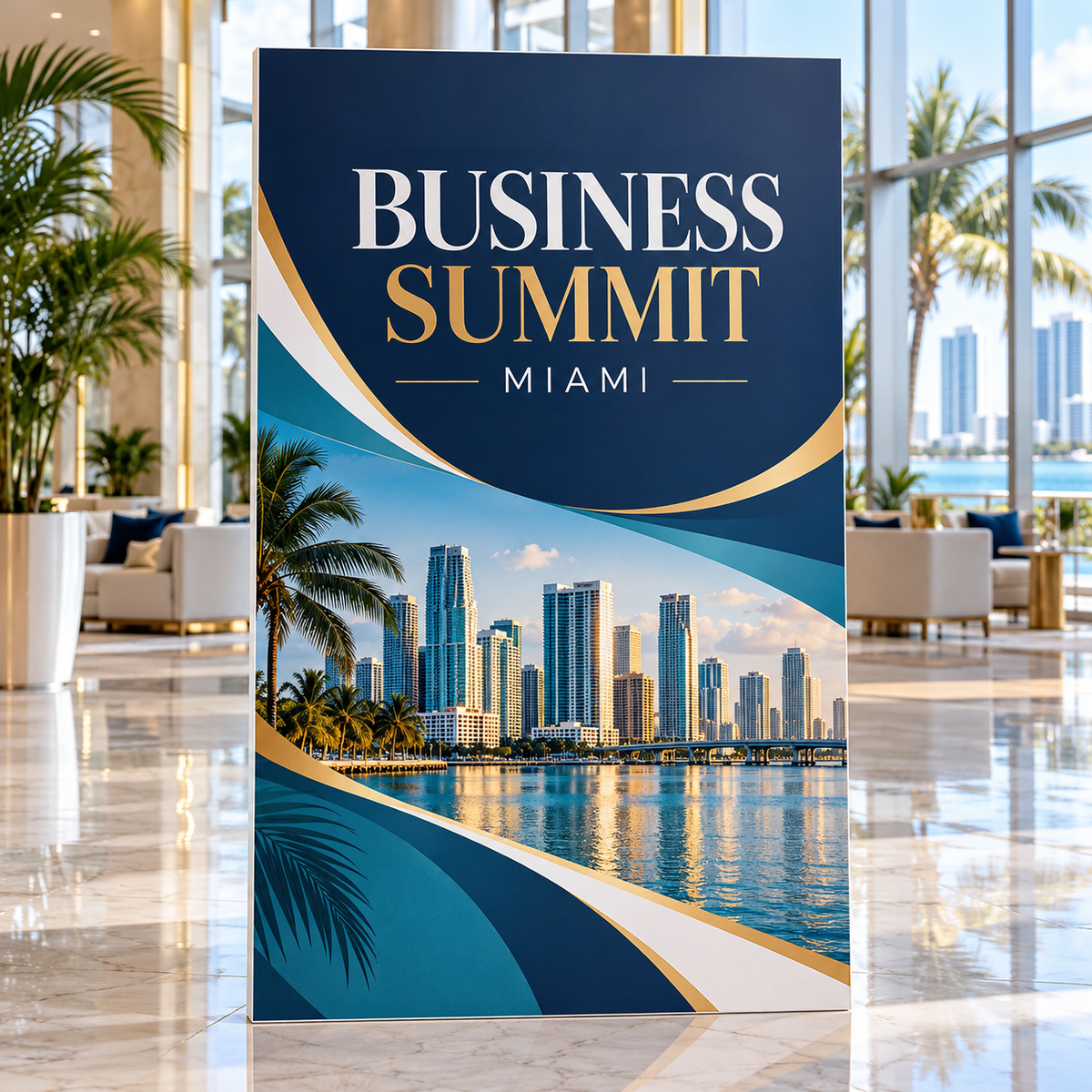 Conference Board 4 x 6 ft — full-color printed half-inch foamboard