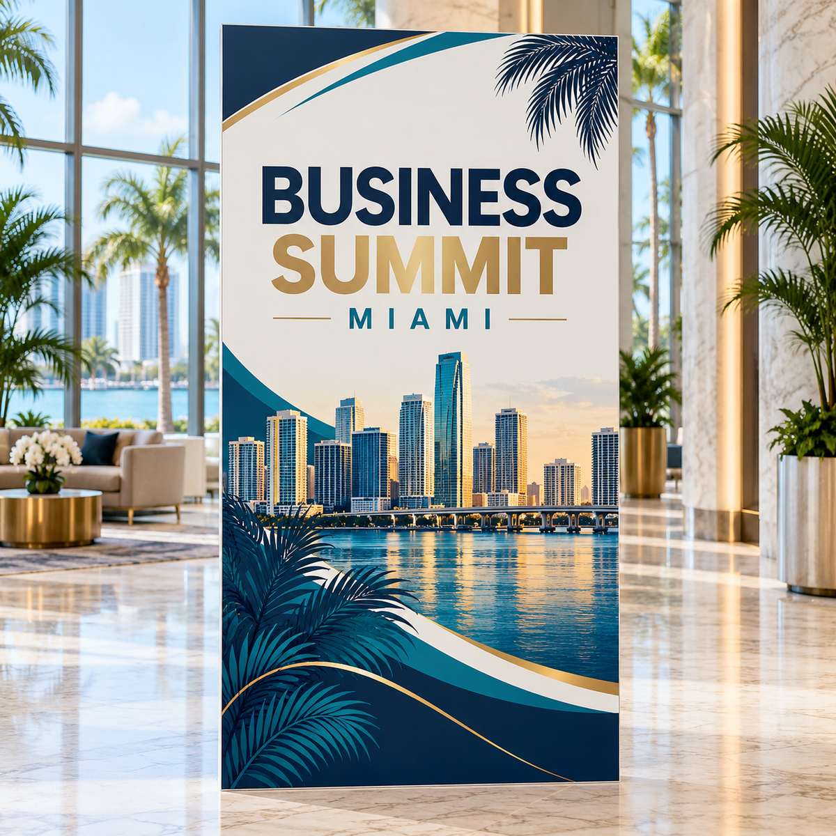 Conference Board 4 x 7 ft — full-color printed half-inch foamboard