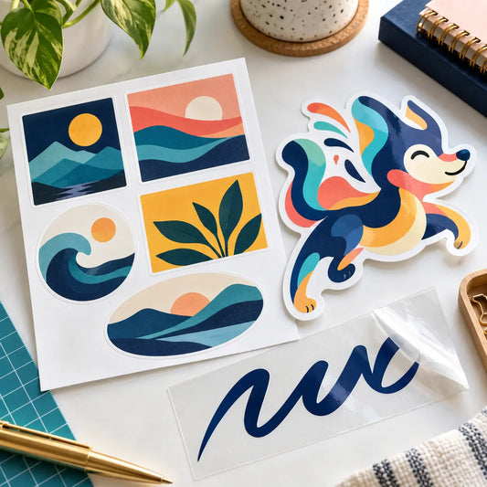 Custom printed vinyl stickers and product labels