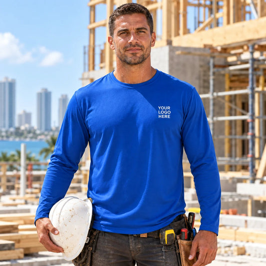 Sport-Tek ST350LS True Royal long sleeve uniform — front