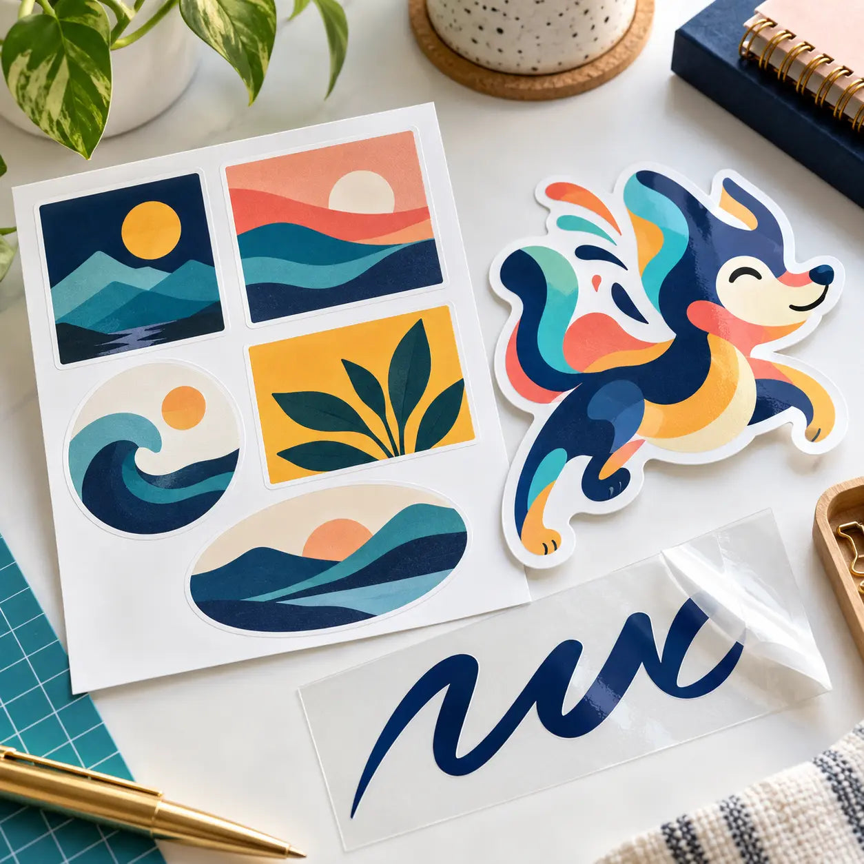 Standard and custom shape vinyl stickers and labels