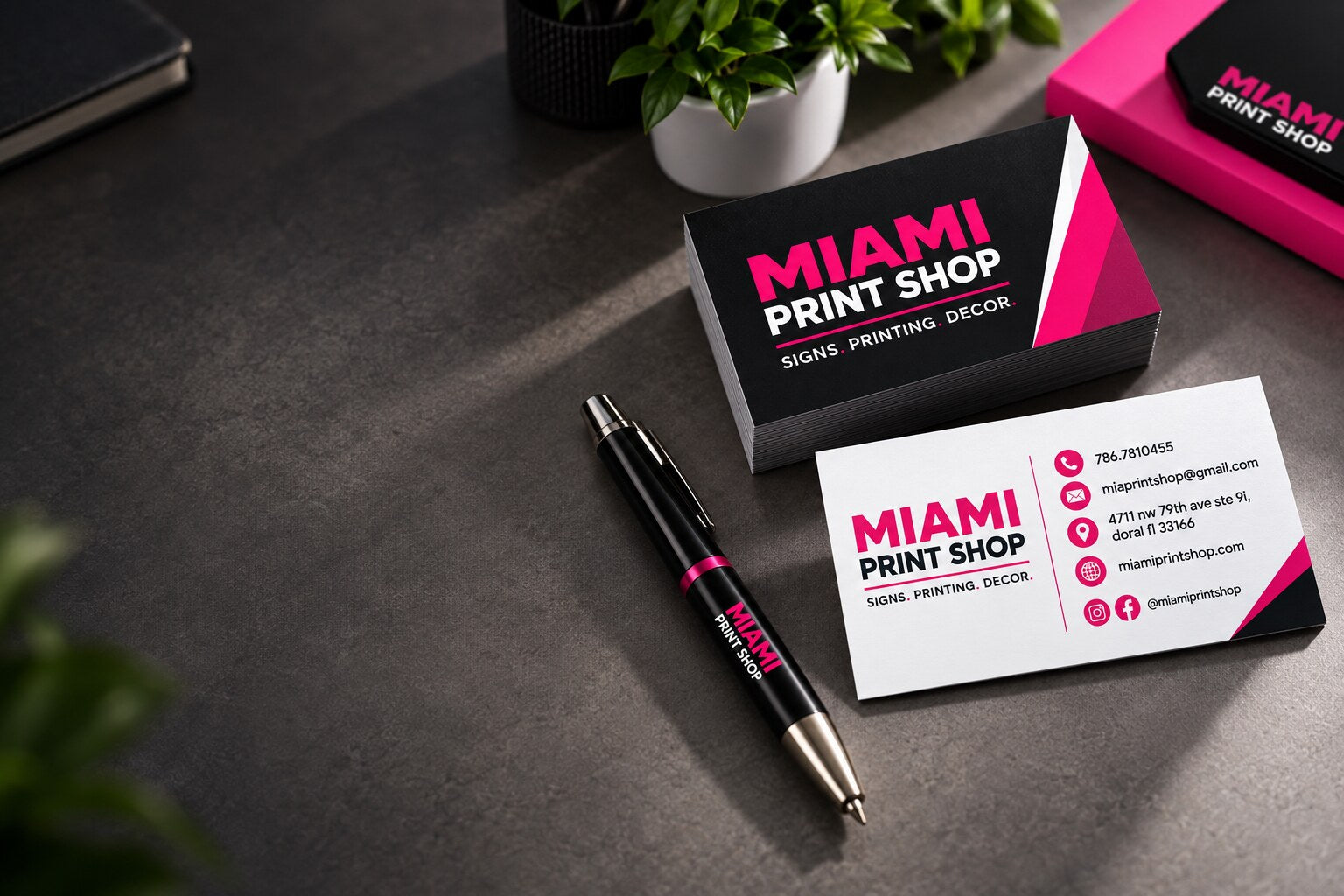 Premium Miami Print Shop business cards