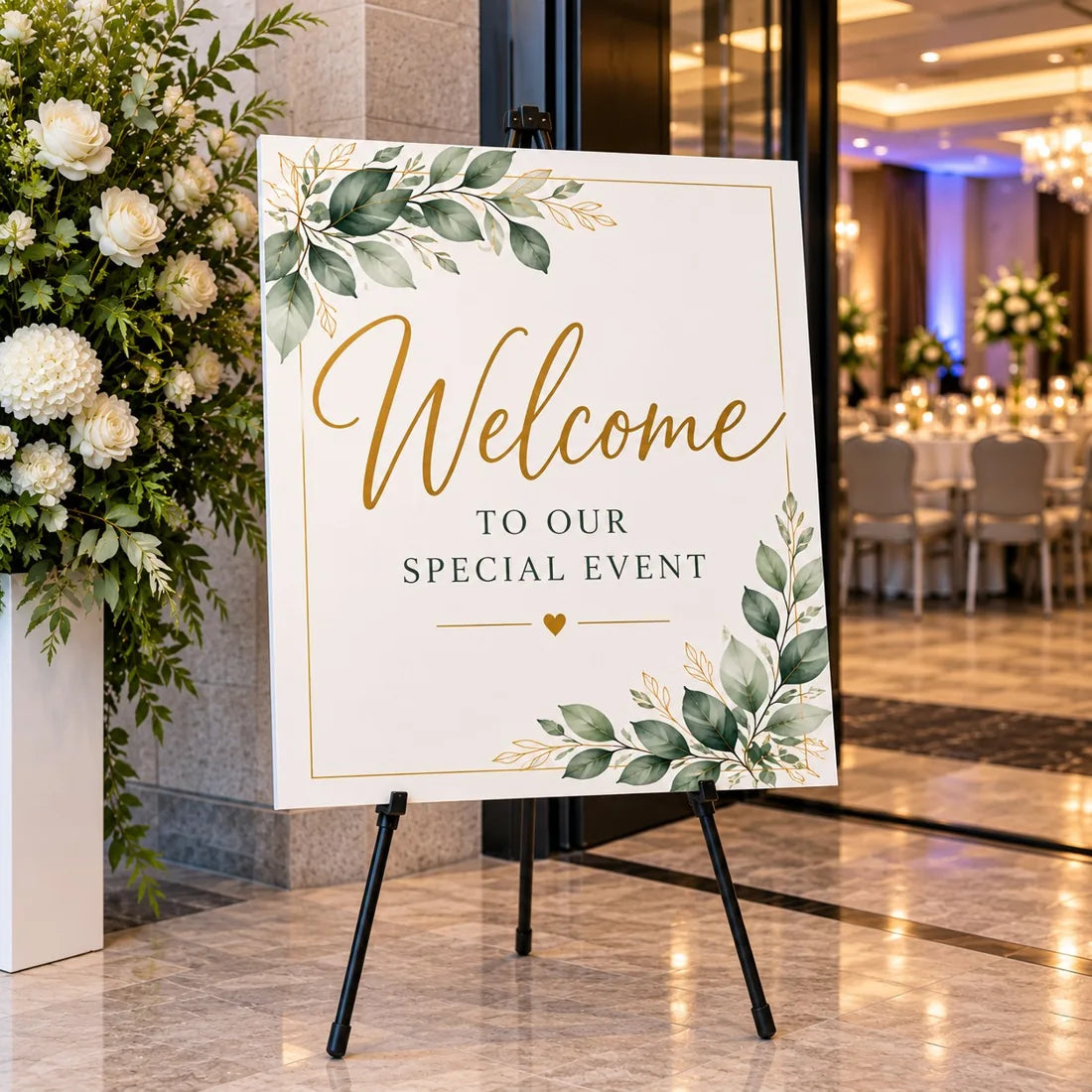 Welcome Sign Foamboard for weddings and special events